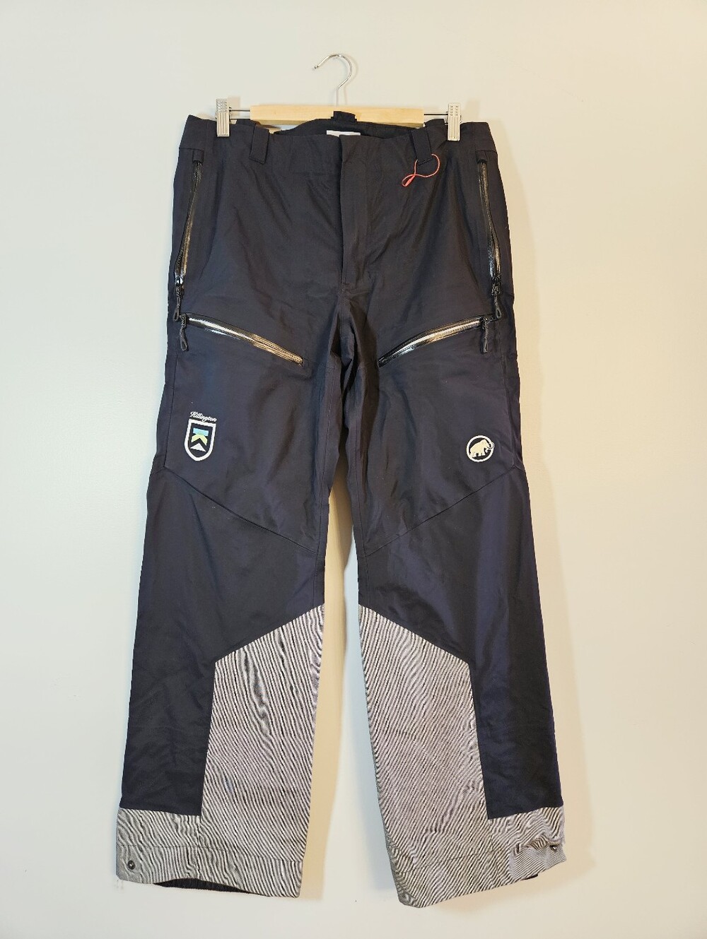 Mammut Powder 3L HS Ski Pants Size 36 Black Waterproof Hard Shell